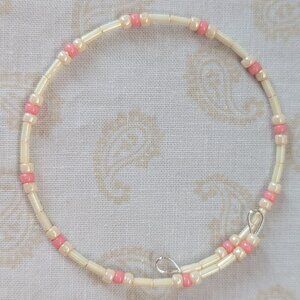 Blushing Pink and Cream Bracelet